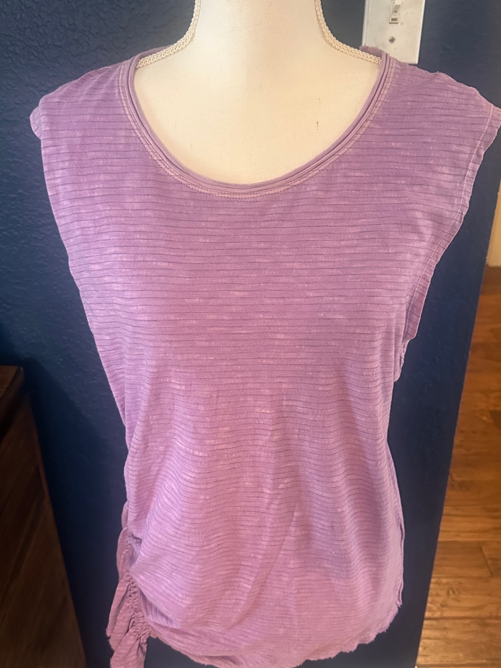 Anthropologie Pilcro Lavender Ribbed Sleeveless Tank with Side Tie